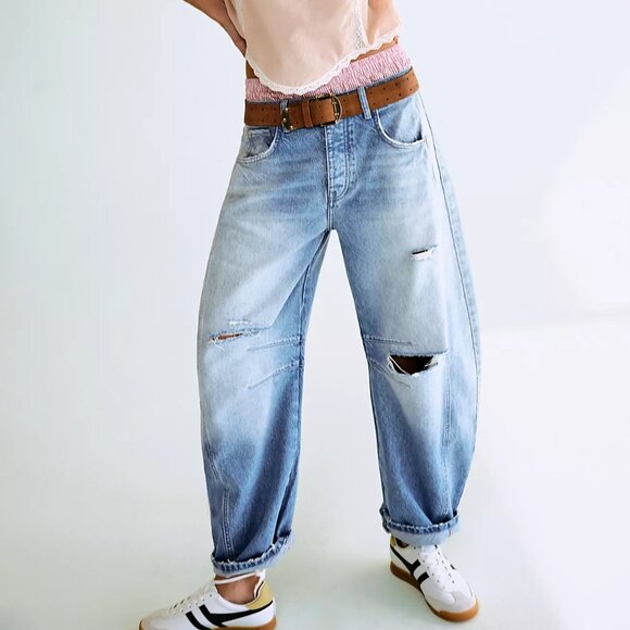 We The Free Good Luck Barrel Jeans - Picture 1 of 8